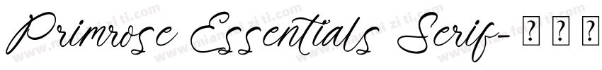 Primrose Essentials Serif字体转换